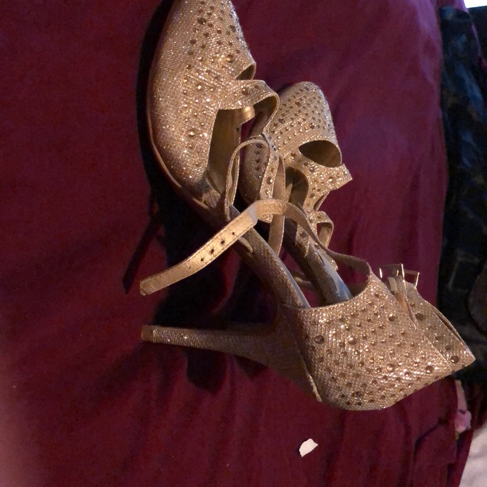 Gold shoes